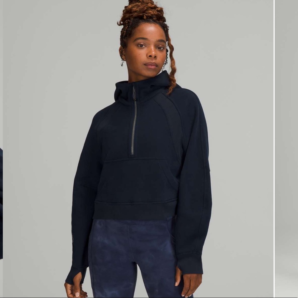 Lululemon Scuba Oversized 1/2 zip Hoodie XS/S, Navy blue